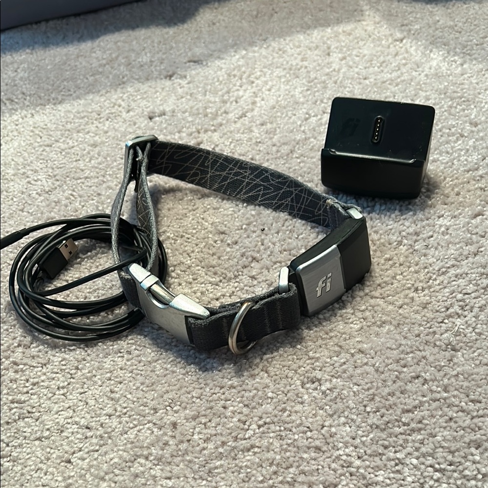 Black and Silver Tactical Dog Collar with Adjustable Strap and Metal D-Ring